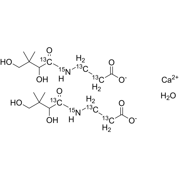 Vitamin B5,Calcium Salt Hydrate-13C3, 15N 63409-48-3